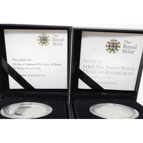 187 - The Royal Mint: two silver proof commemoratives, HRH The Prince Philip Duke of Edinburgh and 2008 HR... 