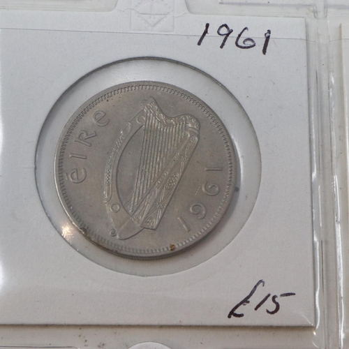 194 - Eighteen Irish pre-decimal coins, all good-high grades. P&P Group 1 (£14+VAT for the first lot and £... 