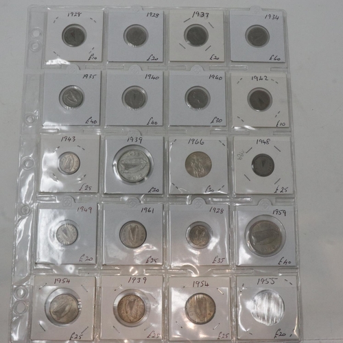 195 - Twenty Irish pre-decimal coins, all good-high grades. P&P Group 1 (£14+VAT for the first lot and £1+... 