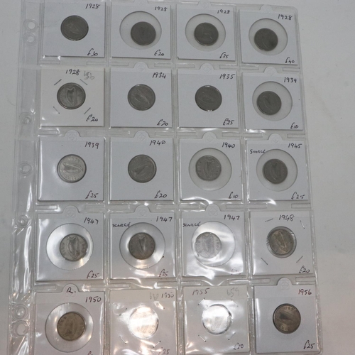 196 - Twenty Irish pre-decimal coins, all good-high grades. P&P Group 1 (£14+VAT for the first lot and £1+... 