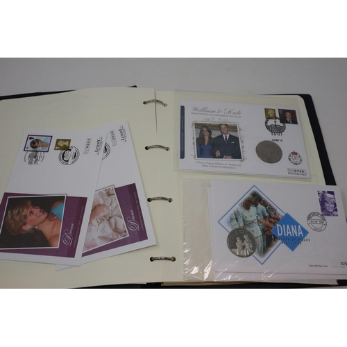 232 - An album of philatelic FDCs, Diana Princess of Wales, including some coin covers and duplicates. P&P... 