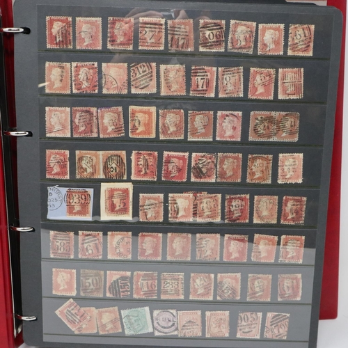 234 - Pre decimal stamp album including a page of penny reds. P&P Group 1 (£14+VAT for the first lot and £... 