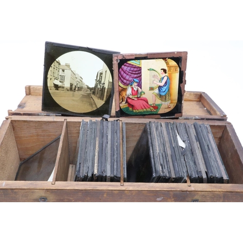 250 - Quantity of magic lantern slides including Quaker Oats. P&P Group 2 (£18+VAT for the first lot and £... 