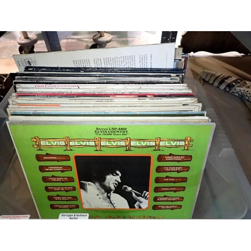 1257 - Mixed LP's including Elvis and The Beatles. Not available for in-house P&P