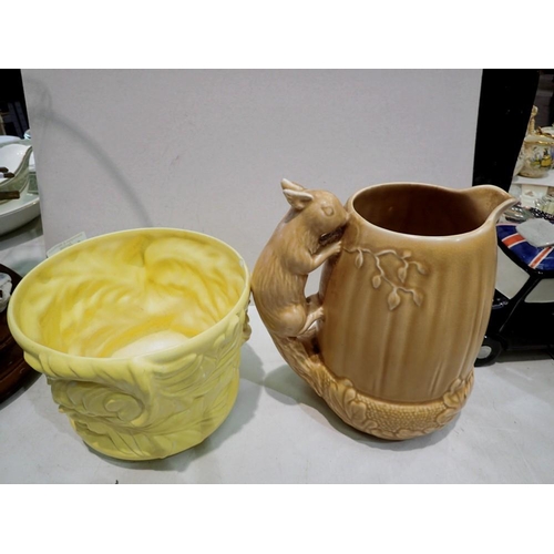 1319 - Sylvac jug and meakin dish. Not available for in-house P&P