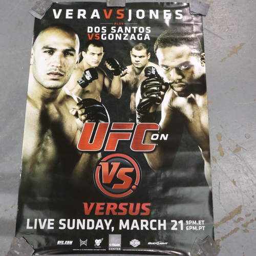 2105 - UFC poster, Vera V Jones, 70 x 120 cm.  UK P&P Group 2 (£20+VAT for the first lot and £4+VAT for sub... 