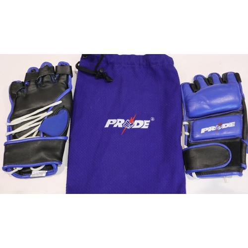 2121 - Pair of Pride UFC fighting gloves with bag. UK P&P Group 1 (£16+VAT for the first lot and £2+VAT for... 