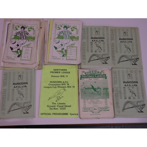 2148 - Approximately fifty Runcorn AFC programmes 1964 and later. UK P&P Group 3 (£30+VAT for the first lot... 