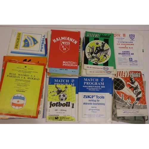 2150 - Approximately sixty European football programmes 1960s and later. UK P&P Group 3 (£30+VAT for the fi... 