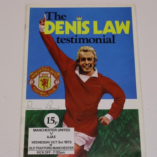 2156 - Dennis Law testimonial programme. UK P&P Group 1 (£16+VAT for the first lot and £2+VAT for subsequen... 