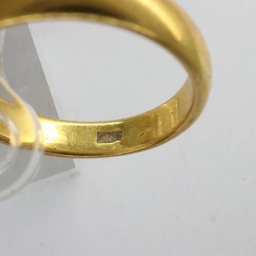 24 - 22ct gold wedding band, size N, 4.6g. UK P&P Group 1 (£16+VAT for the first lot and £2+VAT for subse... 