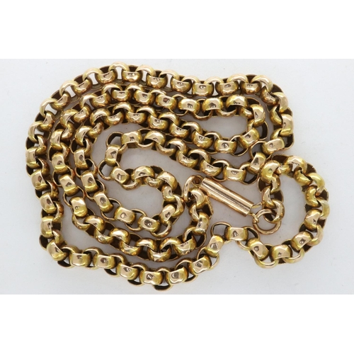 3 - 9ct gold belcher link neck chain, L: 47 cm, 12.4g, slight damage to some links on the chain ( approx... 