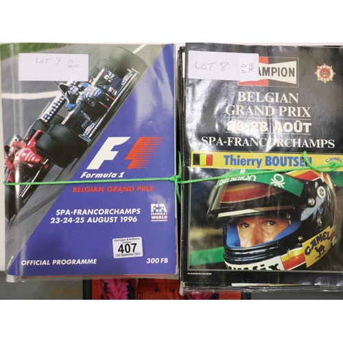 407 - Collection of F1 programmes and magazines. UK P&P Group 3 (£30+VAT for the first lot and £8+VAT for ... 