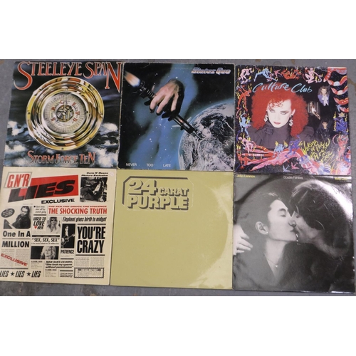 409 - Six rock LPs including Twenty Four Carat Purple and Steeleye Span. UK P&P Group 2 (£20+VAT for the f... 