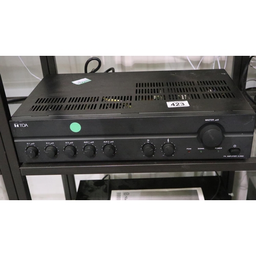 423 - TOA amplifier model A-20260. Not available for in-house P&P