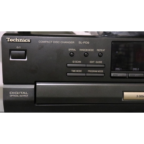 426 - Technics SU-V620 Class A amplifier with a Technics SL-PD9 MASH 5disc CD player and a pair of Tannoy ... 