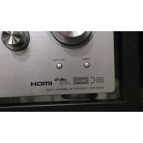 427 - Sony STR-DG910 Digital audio/video control centre amplifier, with HDMI video outputs. Tested and wor... 