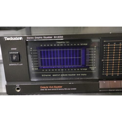 428 - Technics SH-8066 top of the range graphic equalizer. Tested and working. All electrical items in thi... 