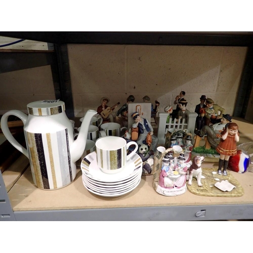 1052 - Quantity of mixed ceramics including a tea service. Not available for in-house P&P