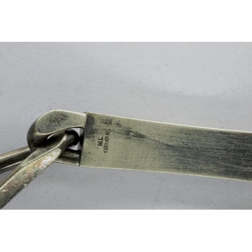 31 - 925 silver identification bracelet, L: 16 cm. UK P&P Group 1 (£16+VAT for the first lot and £2+VAT f... 