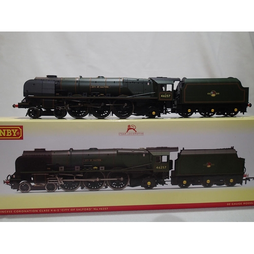 2031 - OO scale Hornby R3856 City of Salford, 46257, Green Late Crest, in excellent condition, no detail pa... 