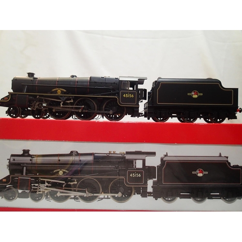 2060 - OO scale Hornby R2555, class 5mt, Ayrshire Yeomanry, 45156, Black, Late Crest, in excellent conditio... 