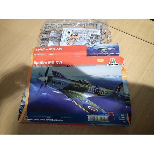 2295 - Eighteen started/part built 1/48 scale aircraft kits and one 1/24th scale, various stages of build, ... 