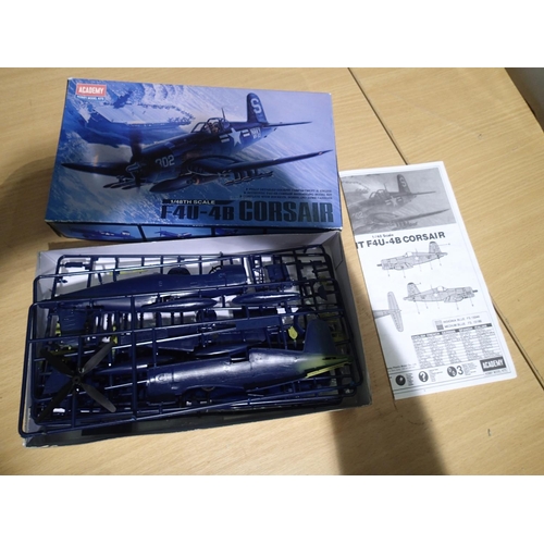 2295 - Eighteen started/part built 1/48 scale aircraft kits and one 1/24th scale, various stages of build, ... 