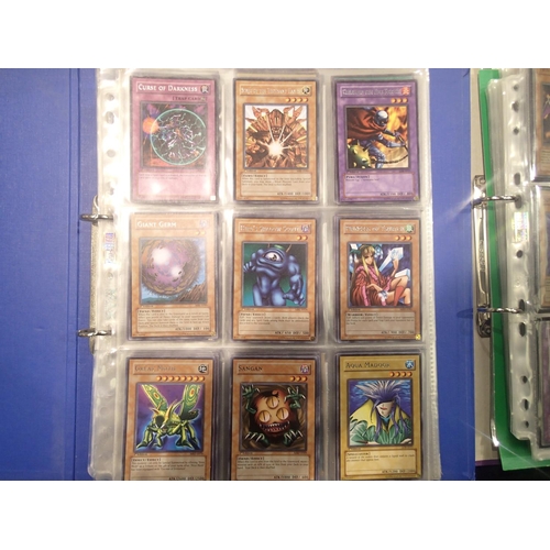 2202 - Three folders of Yu-Gi-Oh! trading cards, around 200 + cards. UK P&P Group 1 (£16+VAT for the first ... 