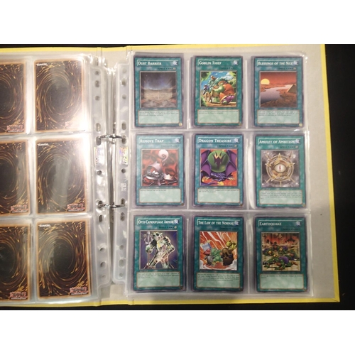 2202 - Three folders of Yu-Gi-Oh! trading cards, around 200 + cards. UK P&P Group 1 (£16+VAT for the first ... 