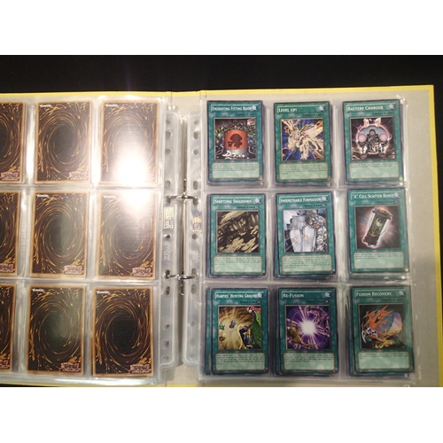 2202 - Three folders of Yu-Gi-Oh! trading cards, around 200 + cards. UK P&P Group 1 (£16+VAT for the first ... 