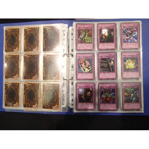 2202 - Three folders of Yu-Gi-Oh! trading cards, around 200 + cards. UK P&P Group 1 (£16+VAT for the first ... 