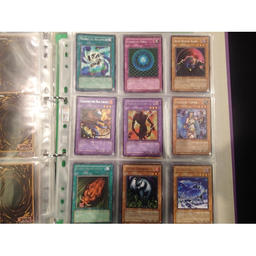 2202 - Three folders of Yu-Gi-Oh! trading cards, around 200 + cards. UK P&P Group 1 (£16+VAT for the first ... 