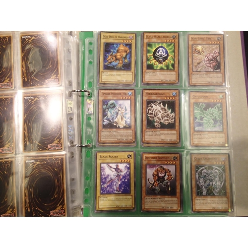 2202 - Three folders of Yu-Gi-Oh! trading cards, around 200 + cards. UK P&P Group 1 (£16+VAT for the first ... 