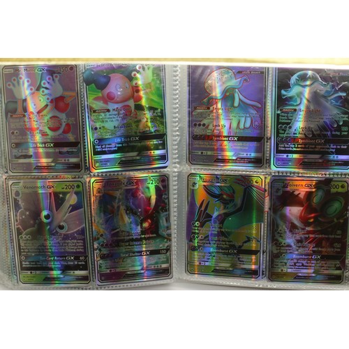 2202D - Very impressive collection of Pokémon GX trading cards in trading card collectors folder, to include... 