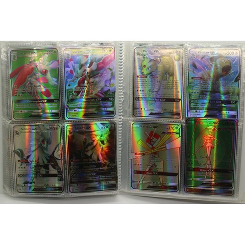 2202D - Very impressive collection of Pokémon GX trading cards in trading card collectors folder, to include... 