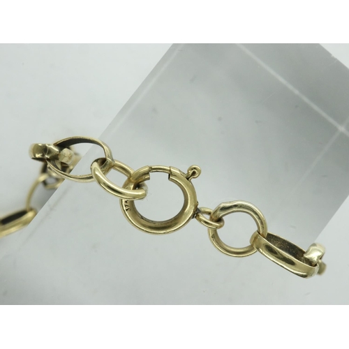 20 - 9ct gold chain link bracelet, L: 20 cm, 2.3g. UK P&P Group 0 (£6+VAT for the first lot and £1+VAT fo... 