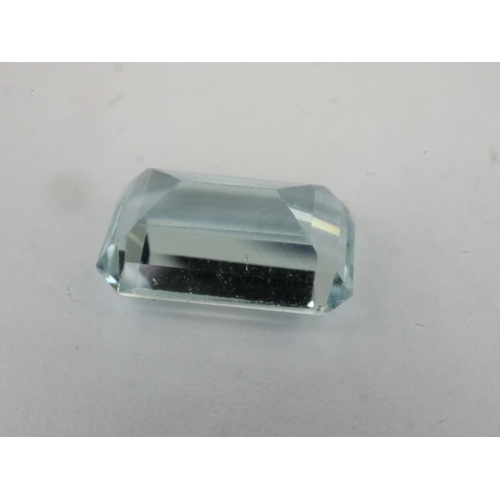 25 - Natural emerald cut loose aquamarine stone: 1.50ct. UK P&P Group 1 (£16+VAT for the first lot and £2... 