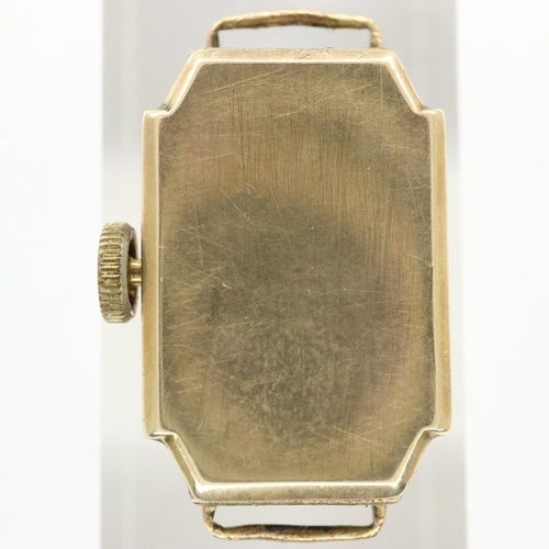 53 - 9ct gold cased Avia wristwatch head, case 2.9g. UK P&P Group 0 (£6+VAT for the first lot and £1+VAT ... 