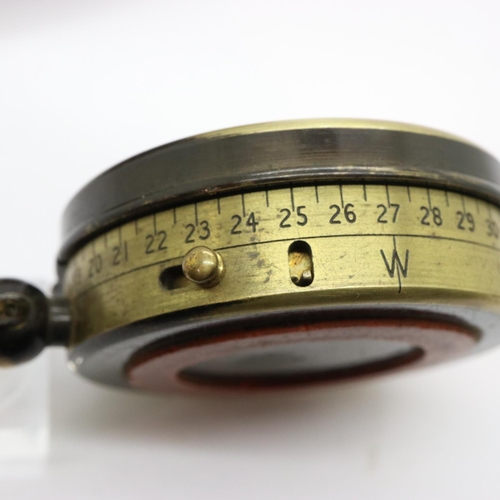 54 - WWI period Verner compass by J. H. Stewart No 2947, case named to Capt A. H. Hatton. UK P&P Group 1 ... 