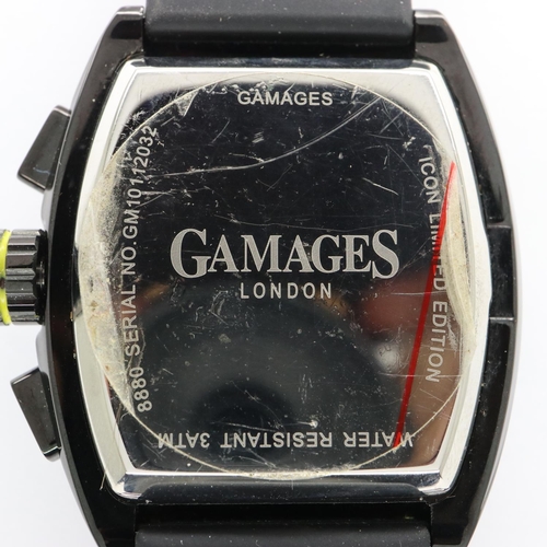 56 - GAMAGES: gents limited edition automatic wristwatch with date aperture and three subsidiary dials on... 