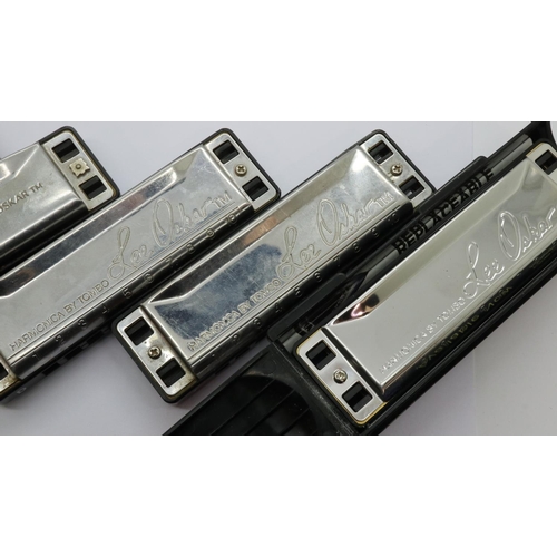 94 - Six Lee Oskar harmonicas, one boxed. UK P&P Group 1 (£16+VAT for the first lot and £2+VAT for subseq... 