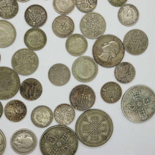 115 - Quantity of 0.5 silver various denominations. UK P&P Group 0 (£6+VAT for the first lot and £1+VAT fo... 