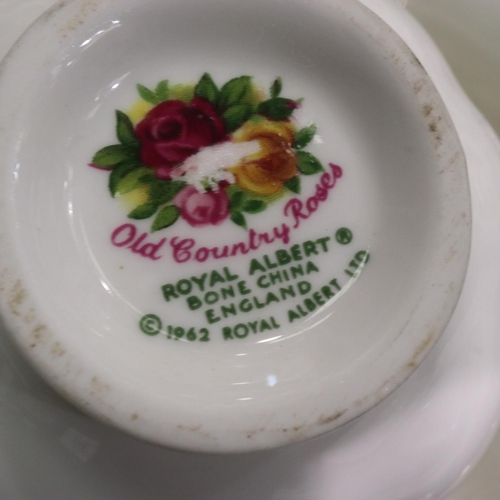 141 - Royal Albert Old Country Roses tea and dinnerware of thirty seven pieces, seconds quality. Not avail... 