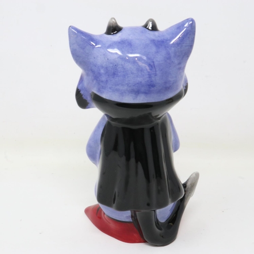 153 - Lorna Bailey devil cat, no cracks or chips, H: 14 cm. UK P&P Group 1 (£16+VAT for the first lot and ... 