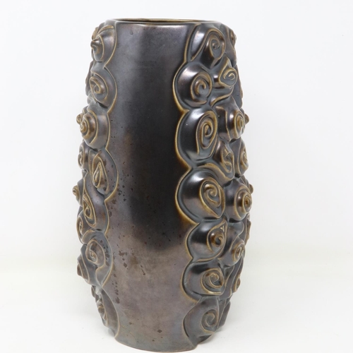 205 - Sylvac vase with relief decoration, signed to base, slight scrapes to body of vase but no cracks or ... 