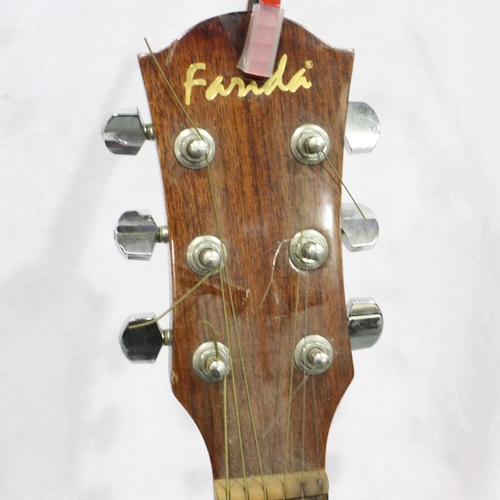 296 - Farida electro acoustic guitar D-21. Not available for in-house P&P