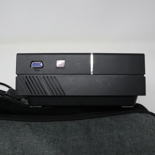 329 - Vamvo mini HD LED projector with power supply, cables and carry bag, working at lotting. UK P&P Grou... 