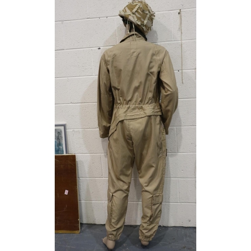 2170 - A rare Gulf War period AFV tank crew coverall suit, named to KM Whittaker, together with a similar p... 