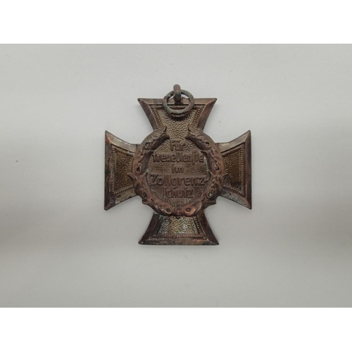 2290 - German Third Reich Border Police Zollgrenschutz medal. UK P&P Group 1 (£16+VAT for the first lot and... 